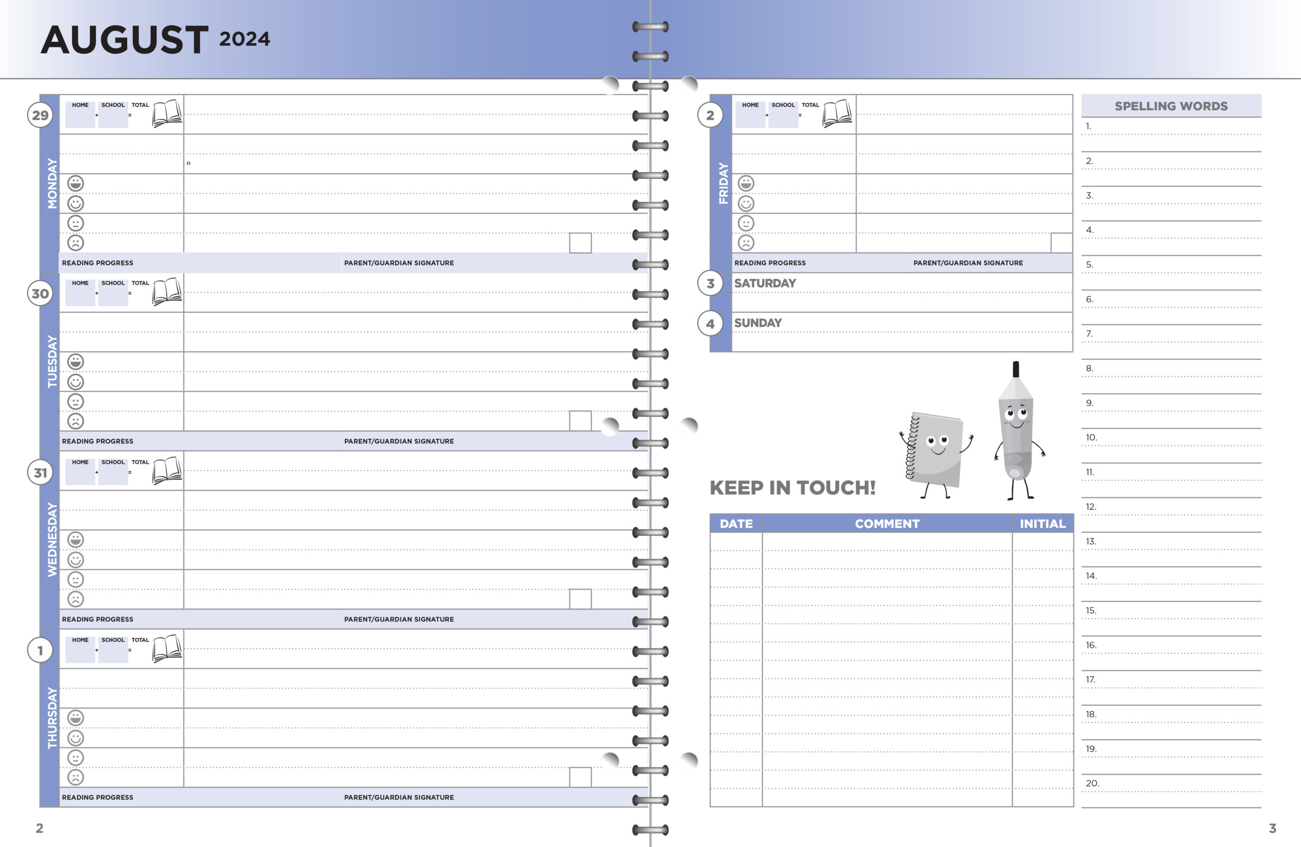 Primary School Planner 2024