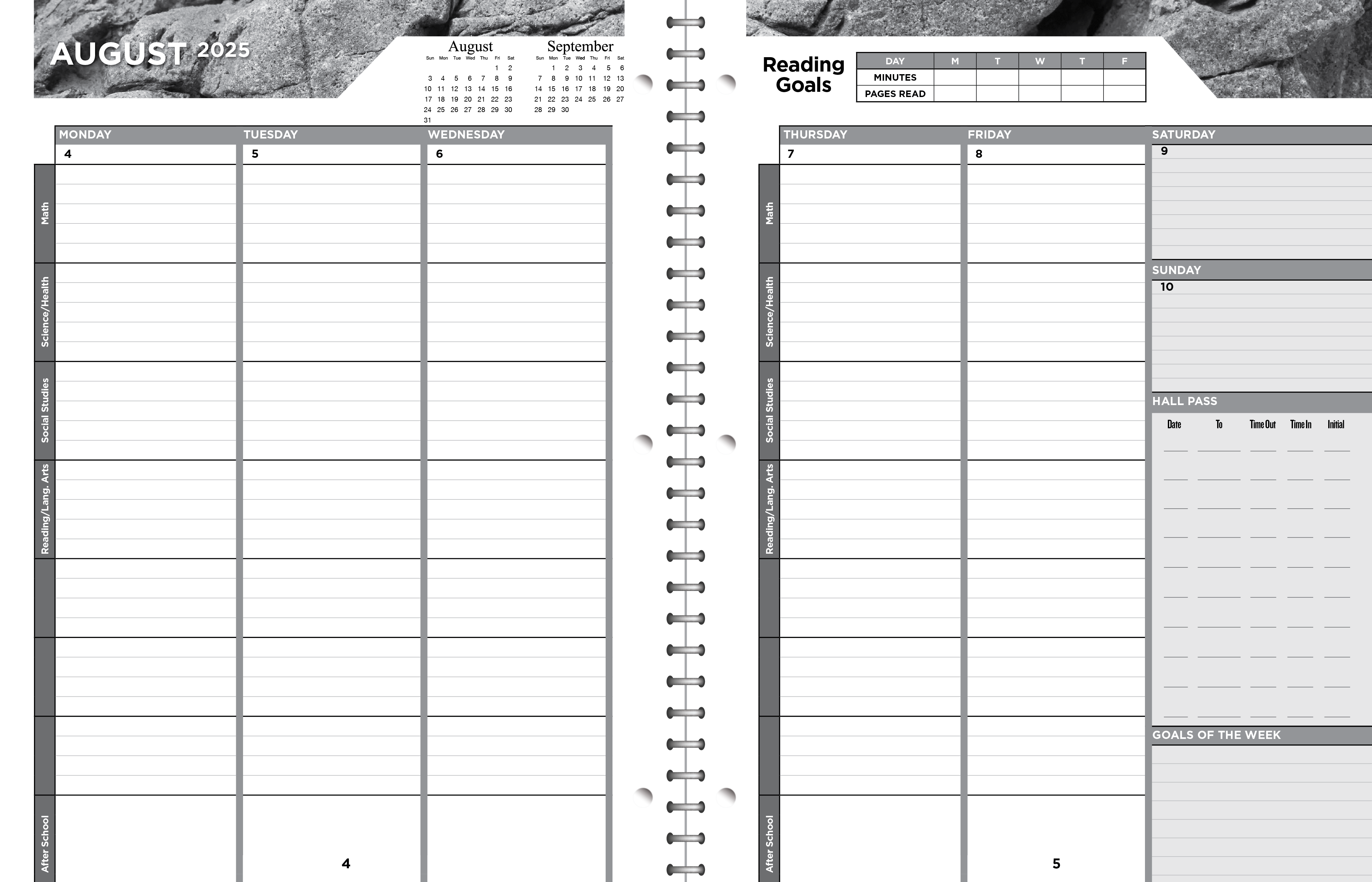 Mid Size 7 x 9 Planner 2025-2026